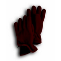 Maroon Fleece Zipper Gloves